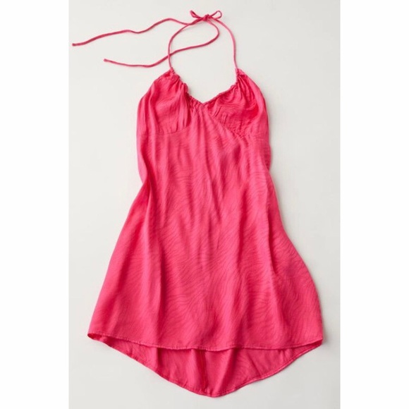 Motel Rocks Dresses & Skirts - Motel Satin Zebra Halter Slip Dress